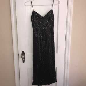 Black Sequin Cocktail Dress